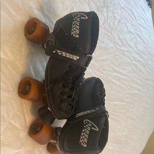 Reidell Carrera Black Skates with orange Wheels Vintage. Incredible condition!